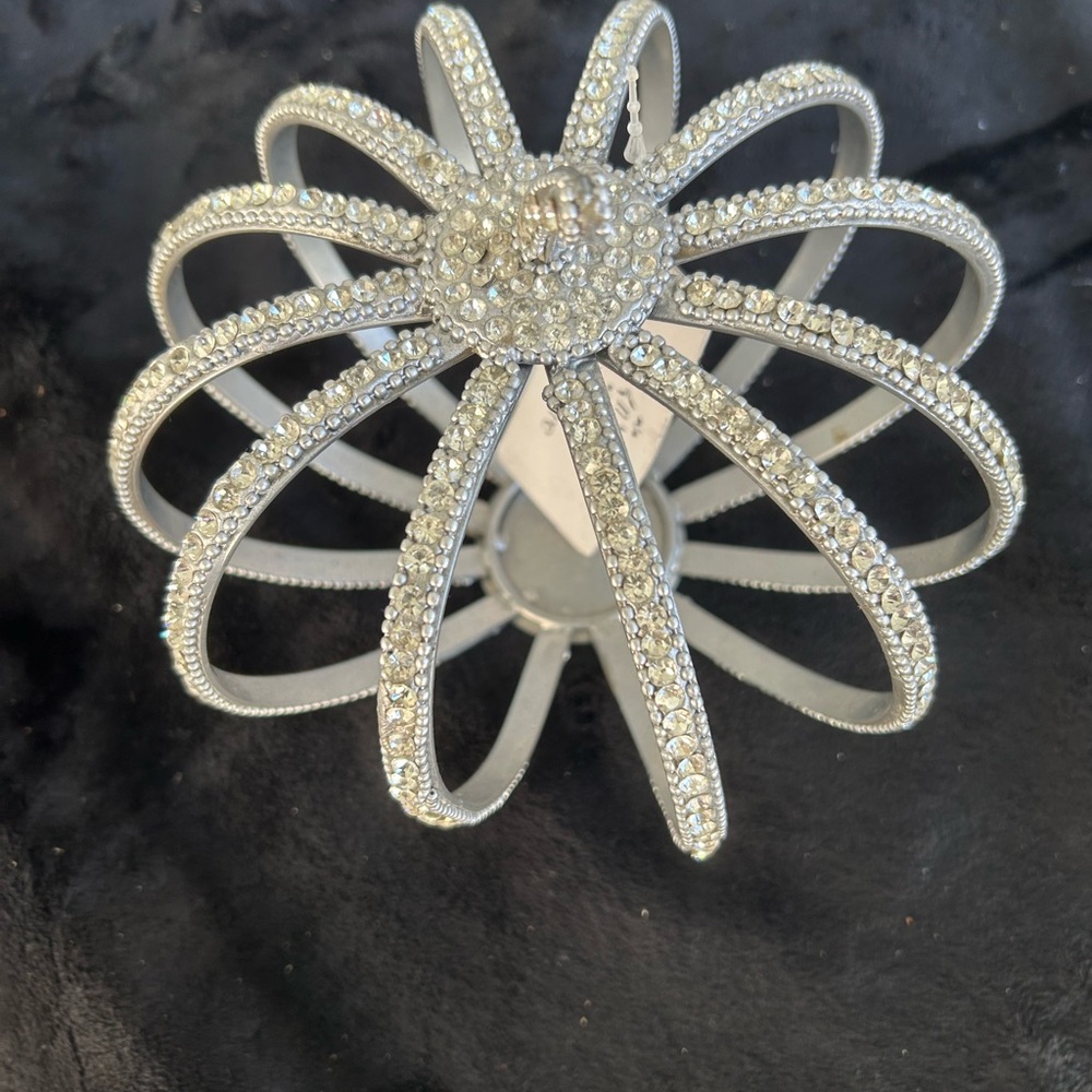 Elegant Silver Rhinestone Pumpkin - Picture 2 of 3